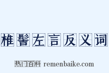 椎髻左言反义词是什么意思的图片
